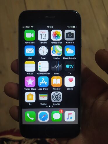 iphone 6 plus qiymeti: IPhone 6, 64 GB, Black Titanium, Zəmanət, Barmaq izi, Face ID