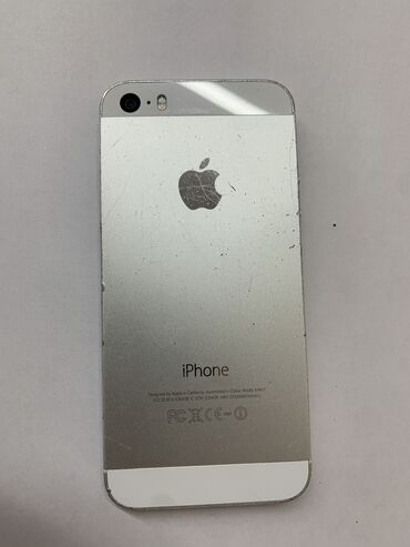 Apple iPhone: IPhone 5s, Б/у, < 16 ГБ, White Titanium, Зарядное устройство, 100 %