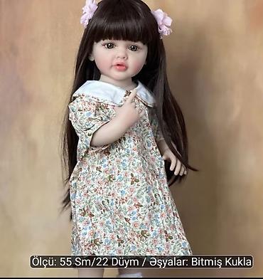 kukla bratz: 55 sm ölçülü, real görünüşlü oyuncaq kukla.kilo yarim çəkidə — 4
