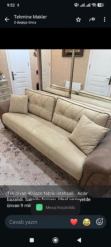 saloğlu: Tek divan 400azn fabrik istehsali. Acılır bazalidi. Saloglu firması — 1