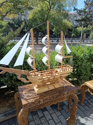 Gəmi modelləri: Gəmi 25azn 1-ci şəkildəki Əl işləri Qoz ağacı Gəmi 45 yox 25azn Hər — 5