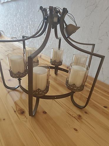 lüstur altı: Çılçıraq, 6 lampa, Metal — 3
