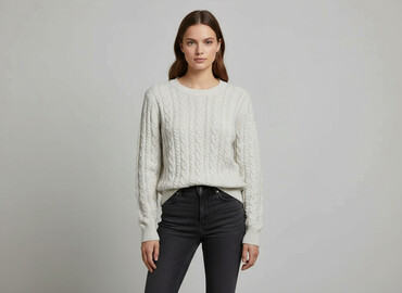 sweter z angory h m: H&M, Sweter damski, rozmiar M