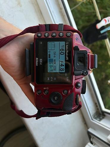 deri çanta: Nikon D3200 DSLR CAMERA yaxşı baxılıb, 18-55 öz lensi 64gb yaddaş — 3