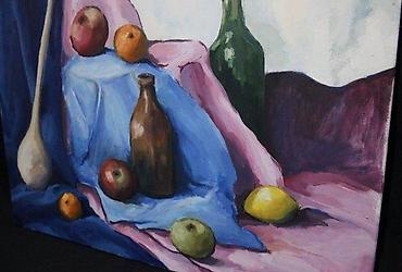 Stilske umetničke slike: SLIKA MRTVA PRIRODA, IMPRESIONIZAM, ULJE NA PLATNU, 70 X 50 | Slika — 4