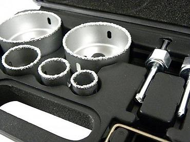 Setovi ručnog alata: Set krunastih testera za keramičke pločice – 9 delova u koferu - — 3