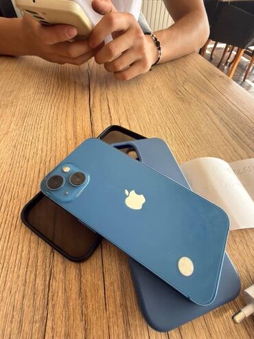 телефон в рассрочку с первоначальным взносом: IPhone 13, Жаңы, 128 ГБ, Көк, Каптама, 87 %