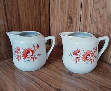 Qab-qacaq və mətbəx ləvazimatları: Porcelan süd/qaymaq qabları dəsti (2 ədəd) - Material: porselen - — 3