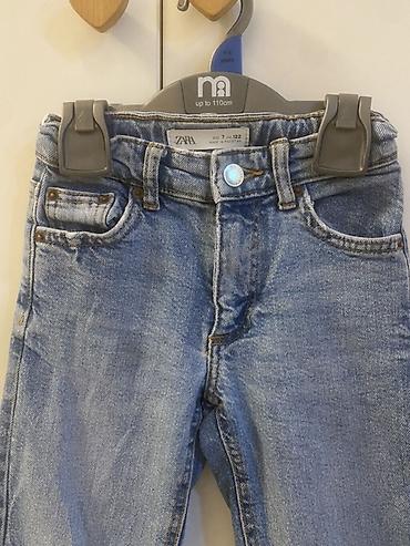 zara cins: Zara uşaq cins şalvarı - Model: Klassik düz kəsim - Rəng: Açıq mavi — 1