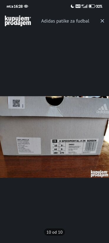 Kopačke: Adidas, veličina - 44, Novo — 10
