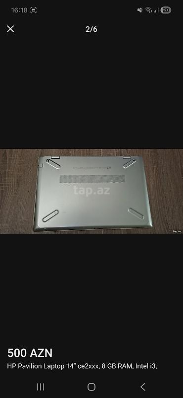 500gb ssd: Hp Pavilion laptop: yenicə profilaktika olunub. Yeni batareya və SSD — 5
