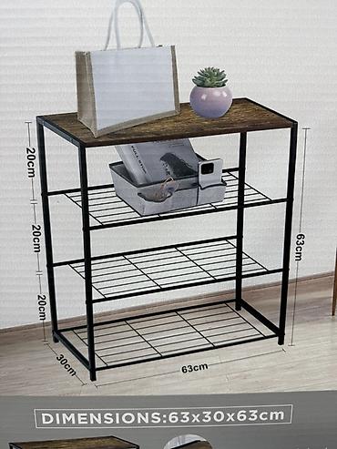Стеллаж/консоль с 3 полками - Габариты: 63 × 30 × 63 см - Высота