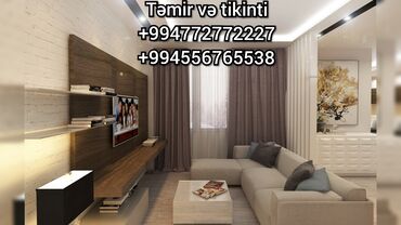 ремонт квартир: Təmir və tikinti. Mənzillərin yüksək keyfiyyətli materiyallarla