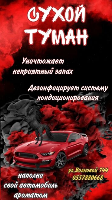 сухой автономка: Услуга сухого тумана - чистка салона -влажная уборка - нанесение