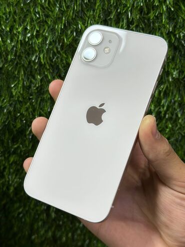 цена телефона айфон: IPhone 12, Б/у, 64 ГБ, Белый, Защитное стекло, Чехол, 80 %