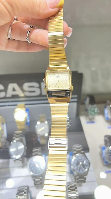 Qol saatları: CASIO AQ-800EG-9ADF qol saatı - Korpus və qolbaq: qızılı rəngli — 2