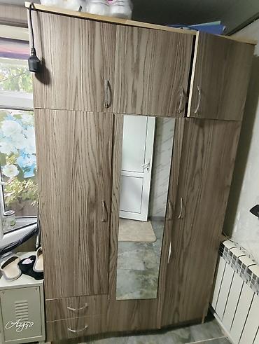 dolab ofis: Giriş dolabı və ayaqqabı rəfi dəsti - Material: ağac teksturalı — 1