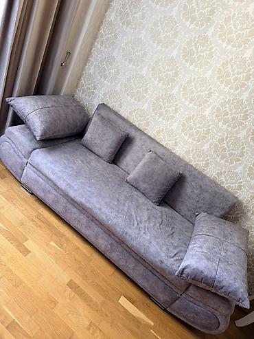 Qonaq otağı üçün müasir divan - Rəng: açıq-boz (kül rəngi), yumşaq