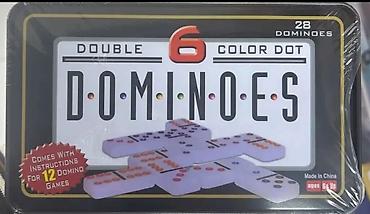Məhsul: Double Six Color Dot Dominoes dəsti - 28 ədəd domino daşından