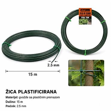 KMT Zeleni kožna torba gvozdena žica 9364508 Plastificirana žica