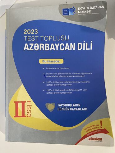 azərbaycan dili test toplusu 2023 2 ci hissə pdf: Azərbaycan dili Testlər 10-cu sinif, DİM, 2-ci hissə, 2023 il