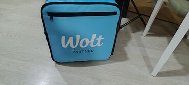 Kofe aparatları: Wolt Partner termos çatdırılma çantası - Rəng: mavi (Wolt loqolu) -
