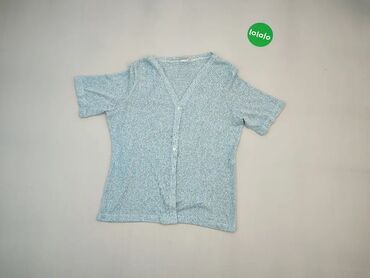 Bluza, 2XL (EU 44), wzór - Jednolity kolor, kolor - Błękitny