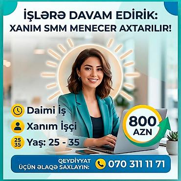 bakı iş elanları ofisiant: AAFİ şirkətimizə Vakansiya: Xanım Katibə və SMM Menecer İş növü — 1