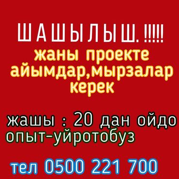 ������������������ �������� ���������� в Бишкек | Сетевой маркетинг: Ш А Ш Ы Л Ы Ш Жаны проектке айымдар мырзалар к е р е к жашы- 20