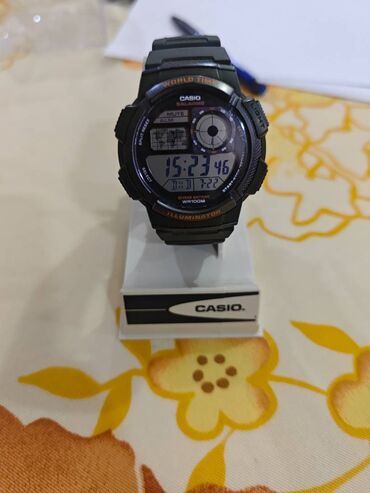 Вилки: Новый, Наручные часы, Casio, цвет - Зеленый