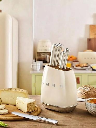 Ножи: Набор кухонных ножей SMEG с дизайнерской подставкой - Бренд: SMEG - — 1