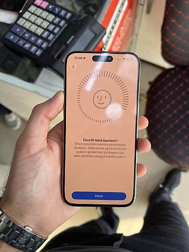 islenmis iphone: IPhone 15 Pro Max, 256 GB, Natural Titanium, Zəmanət, Simsiz şarj, Face ID — 10