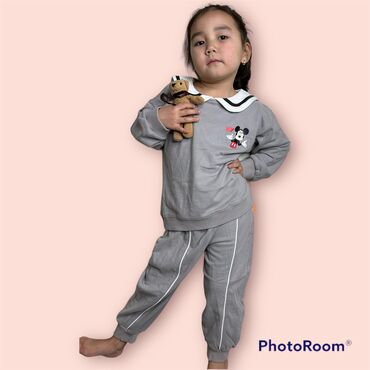 детский спортивный костюм на девочку: Комплекты одежды цвет - Серебристый