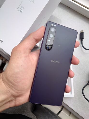 sony 250: Sony Xperia 1 III, 256 GB, rəng - Qara, Sensor, Barmaq izi, Simsiz şarj