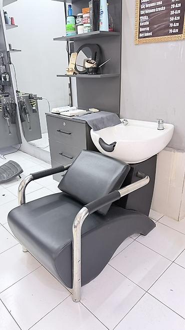 Salon üçün saç yuma kreslosu və lavabo modulu - Komplekt: ergonomik