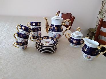 soba servisi: Çay dəsti, rəng - Göy, Farfor — 1