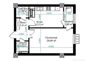 авангард билдинг: 1 комната, 47 м², Пишпек Элитка, 8 этаж, ПСО (под самоотделку) — 8
