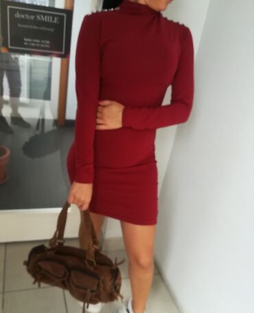 butik tempo valjevo haljine: S (EU 36), color - Burgundy, Other style, Long sleeves