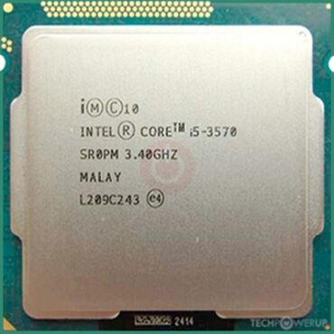 Prosessorlar: Prosessor Intel Core i5 3570, 3-4 GHz, 4 nüvə, İşlənmiş