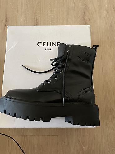 celin: Женские ботинки на шнуровке с высокой посадкой Обувала один раз — 4