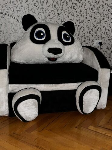 Чайники: Uşaq otağı üçün panda dizaynlı çarpayılı kreslo - 3 funksiyalı