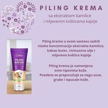 Nega kože: Piling krema 💜💜💜 piling krema sa ekstraktom kamilice i mlevenim — 13