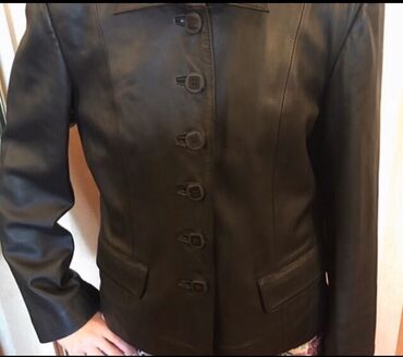 кожа куртка: Женская куртка M (EU 38), L (EU 40), цвет - Черный