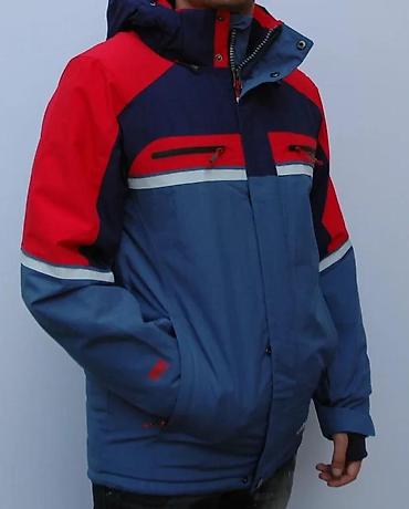 Zimske jakne: Muška zimska jakna sa kapuljačom - Boje: teget, crvena i siva/plava — 2