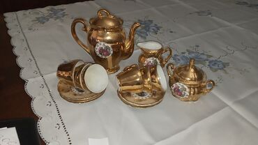 чайный сервиз барановка ссср: Кофейный набор, цвет - Золотой, 6 персон, Япония