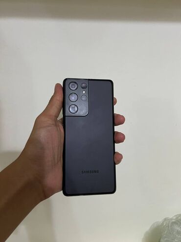 купить ноутбук в бишкеке недорого: Samsung Galaxy S21 Ultra 5G, Колдонулган, 256 ГБ, түсү - Кара, 1 SIM