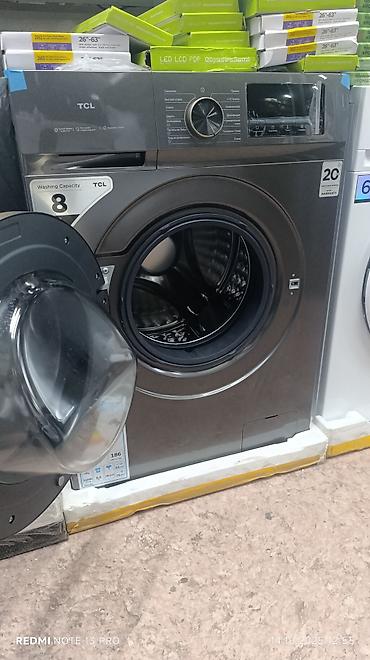Кир жуучу машиналар: Кир жуучу автомат машина, Жаңы, TCL, 8 кг чейин, Фронталдык, Дүңүнөн — 8