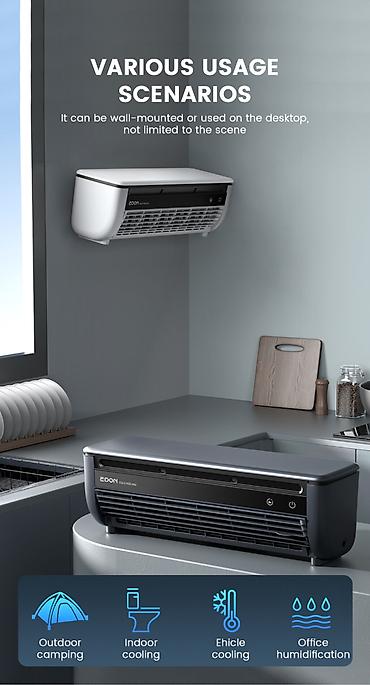 kandinsaner: Air Cooling Mist Fan E868 Mini Kondisioner, sərinkeş, nəmləndirici — 3