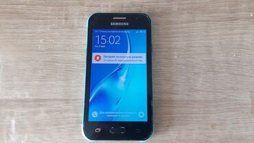 о симка: Samsung Galaxy J1, Б/у, 8 ГБ, цвет - Голубой, 2 SIM