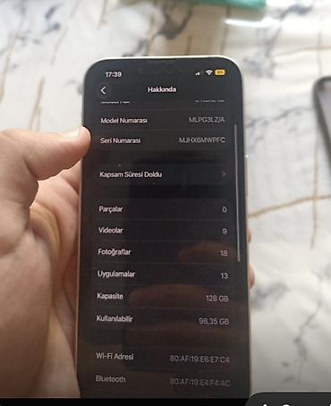 iphone 13 ekrani: IPhone 13, 128 GB, Ağ, Face ID — 7